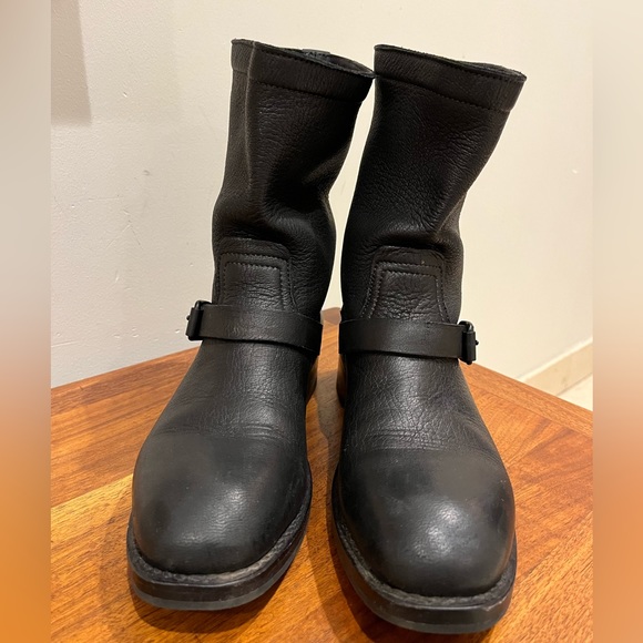 Rag and Bone Black Oliver Moto Boots - Picture 3 of 12